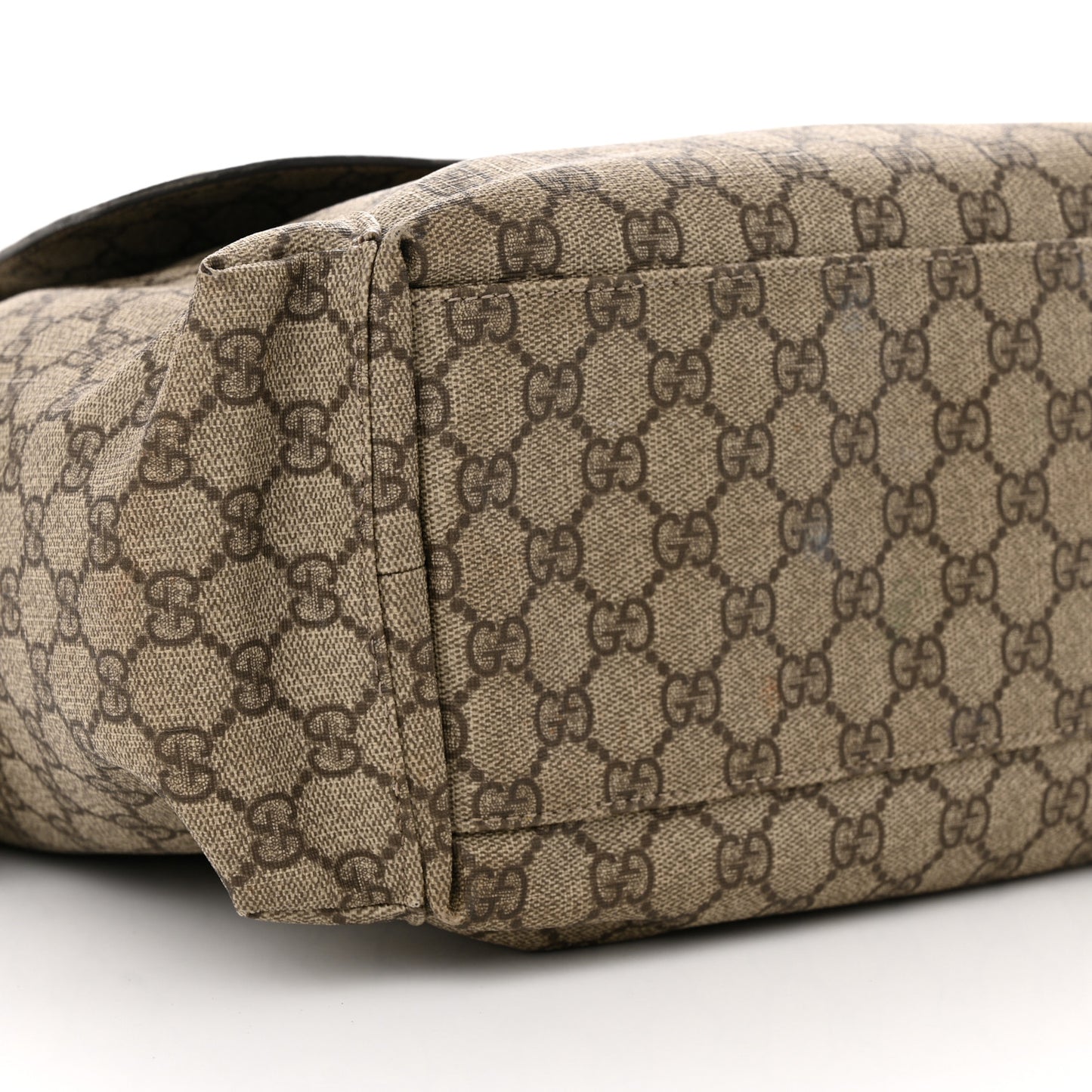 GG Plus Monogram Messenger Diaper Bag Dark Brown