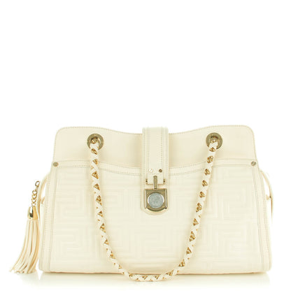 Versace Nappa Ricamata Shoulder Bag Bianco 1 of 6
