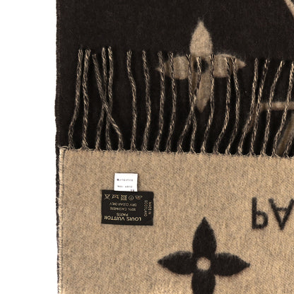 Louis Vuitton Cashmere Monogram Reykjavik Scarf Brown 3 of 3