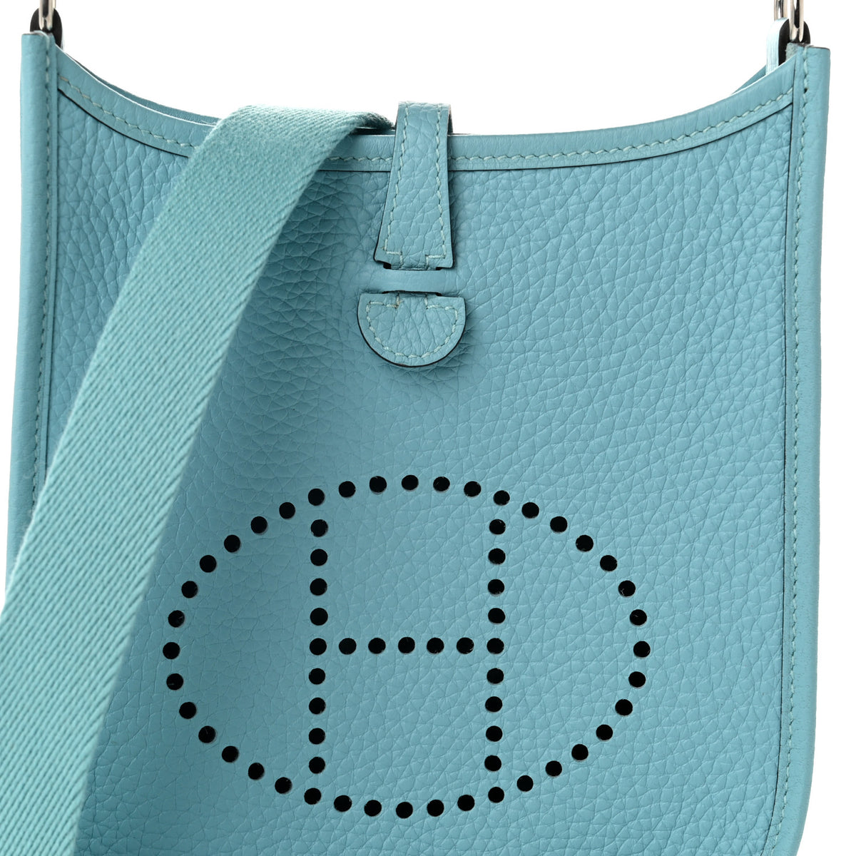 Hermes Taurillon Clemence Evelyne TPM Bleu Atoll 8 of 11