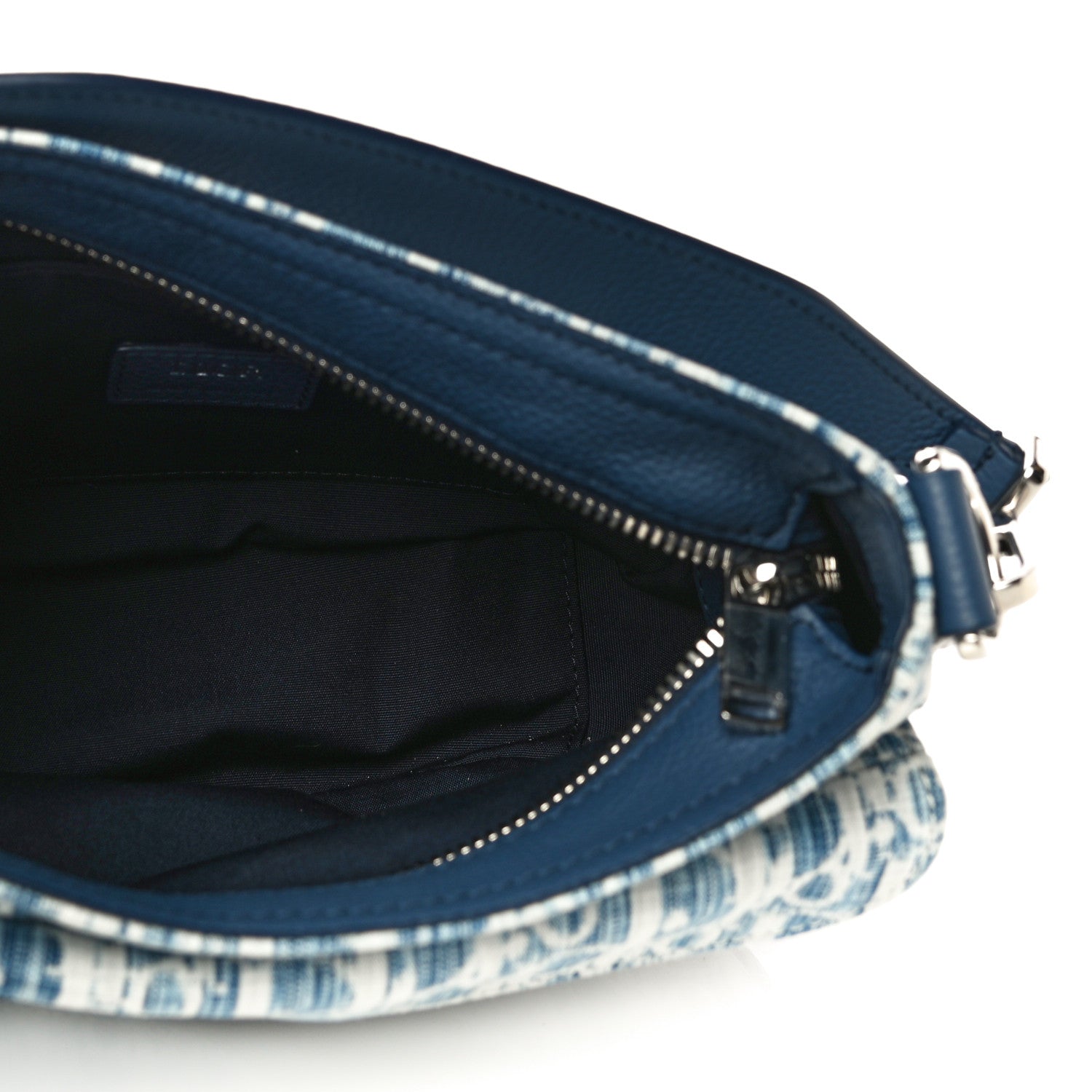 Christian Dior Denim Oblique Soft Saddle Bag Blue 5 of 10