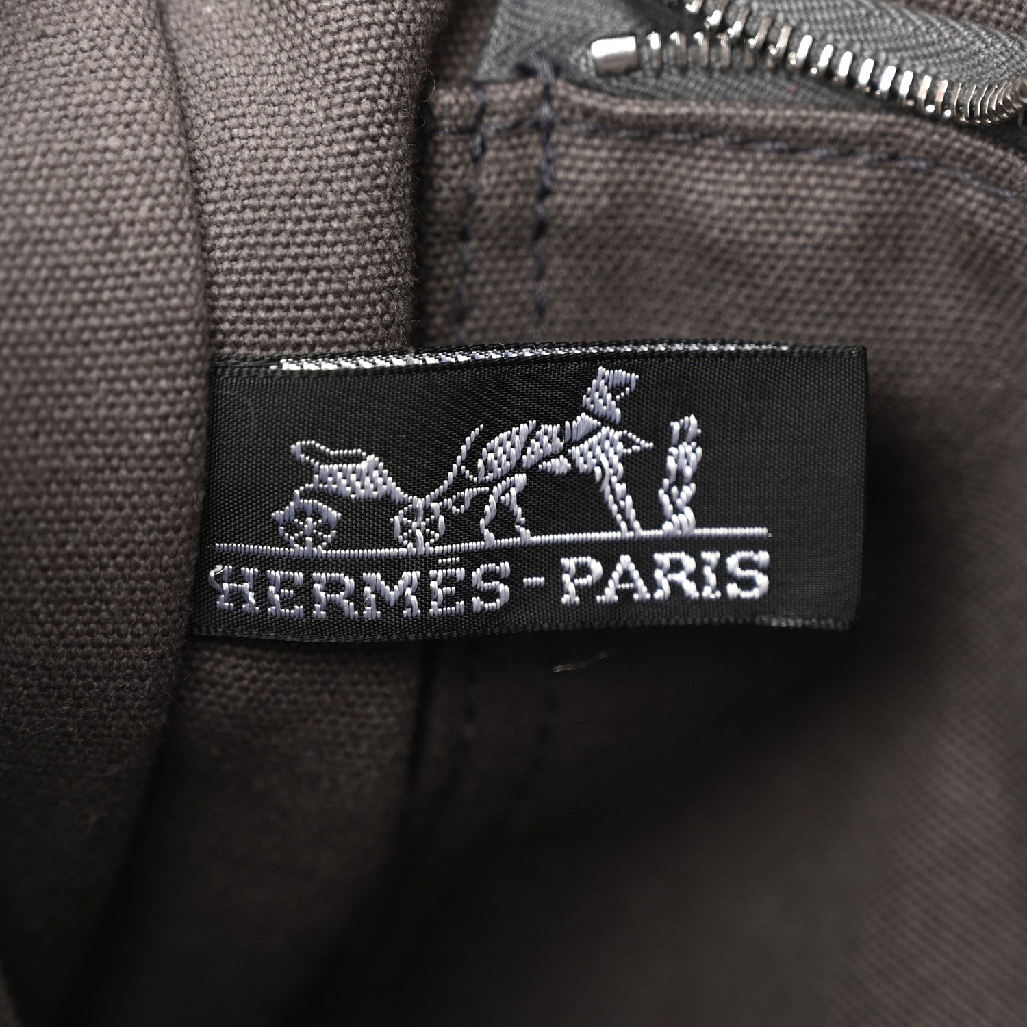 Hermes Canvas Fourre Tout PM Grey Orange 6 of 12