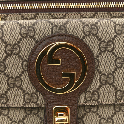 Gucci GG Supreme Monogram Textured Dollar Calfskin Blondie Belt Bag Beige Ebony New Acero 11 of 12