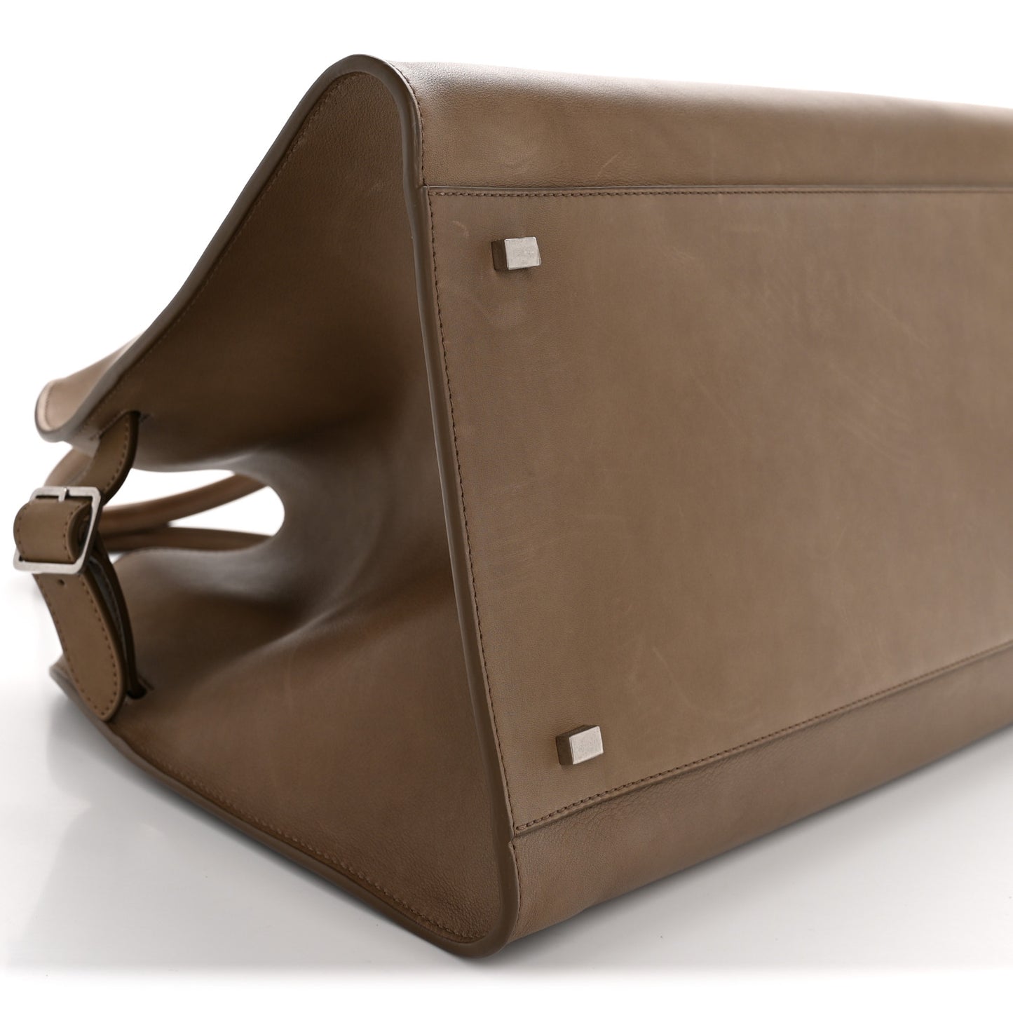 Polished Saddle Calfskin Soft Margaux 15 Mouse Grey