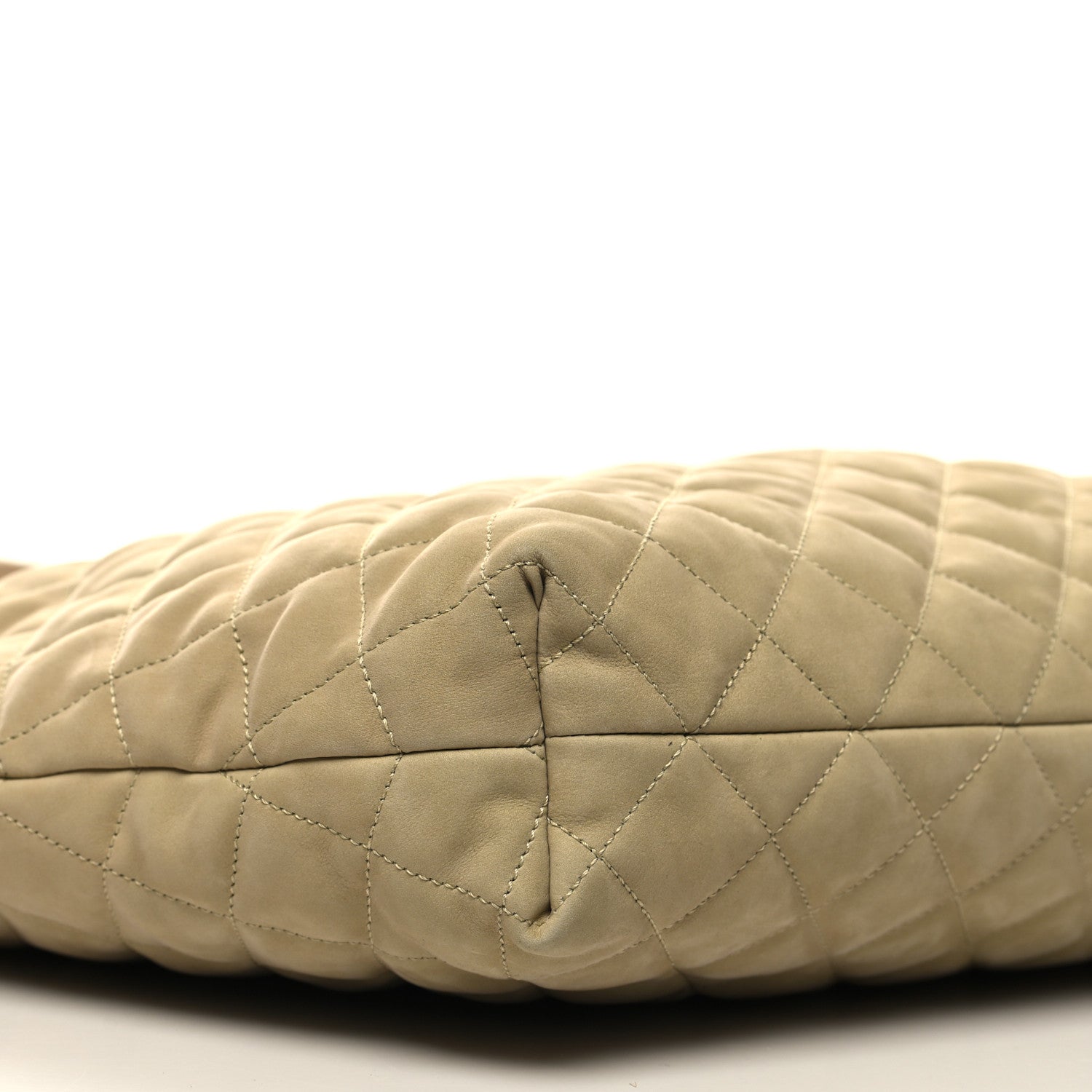 Saint Laurent Nubuck Suede Quilted Maxi Icare Shopping Tote Beige 11 of 12