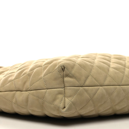Saint Laurent Nubuck Suede Quilted Maxi Icare Shopping Tote Beige 11 of 12