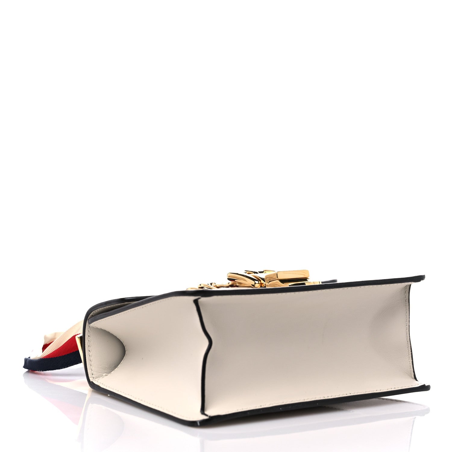 Gucci Calfskin Mini Sylvie Chain Shoulder Bag White 4 of 14