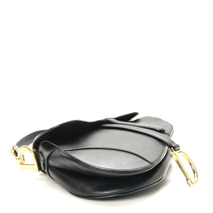Christian Dior Grained Calfskin Saddle Bag Black 4 of 9