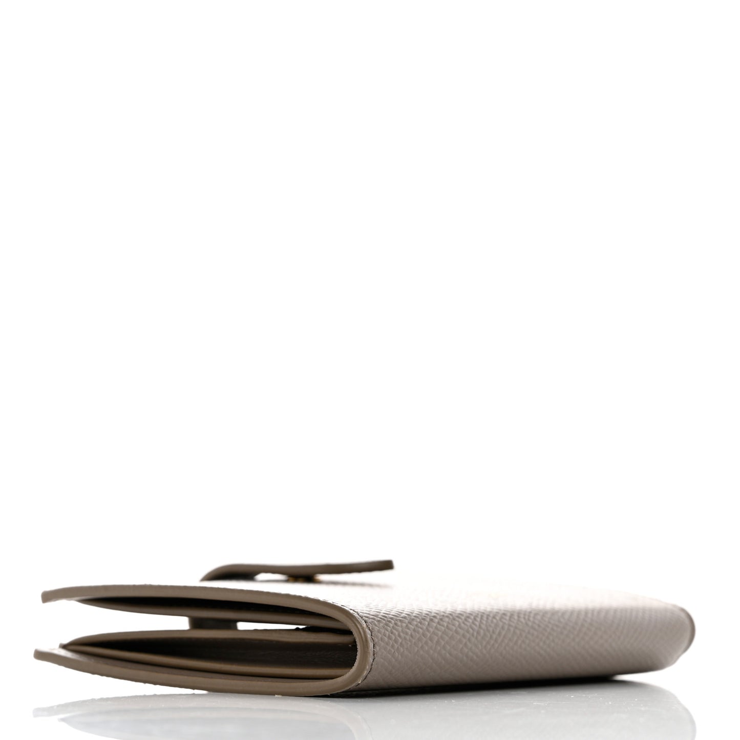 Grained Calfskin Medium Multifunction Strap Wallet Pebble