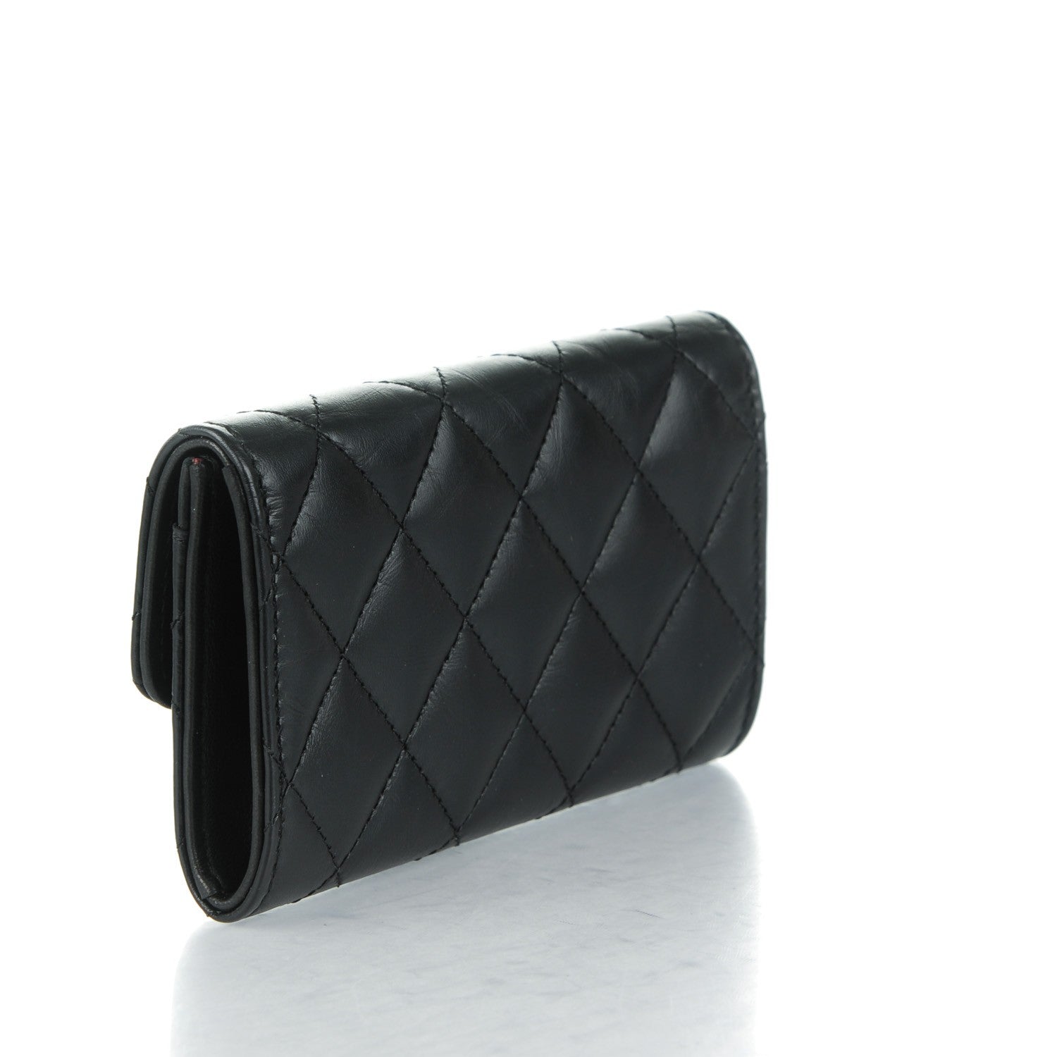 Chanel Aged Calfskin Quilted Reissue Flap Card Holder Black 3 of 8