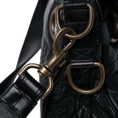 Christian Dior Lambskin Cannage Flap Messenger Bag Black 18 of 19