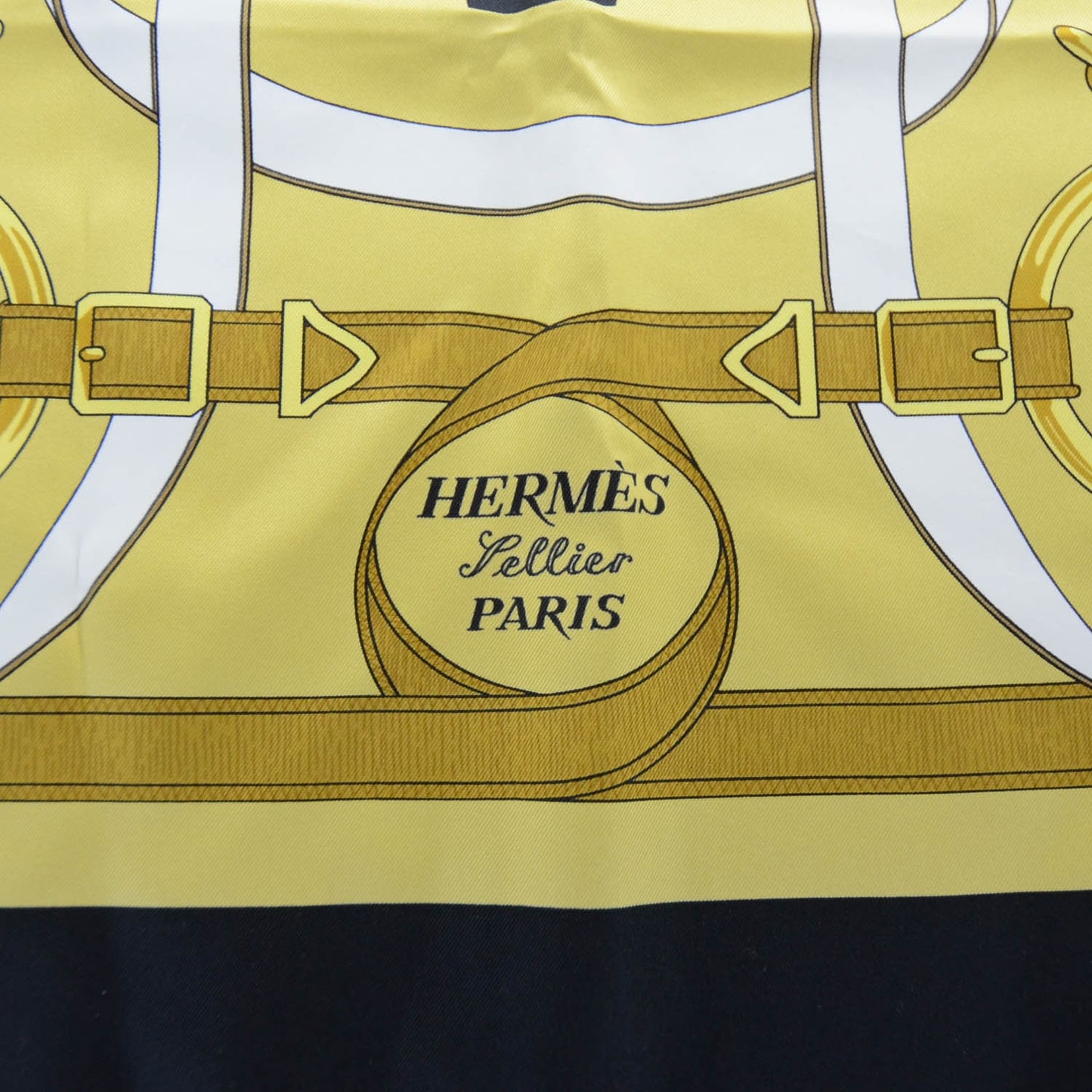 Silk Eperon D Or Scarf 90 Black Gold