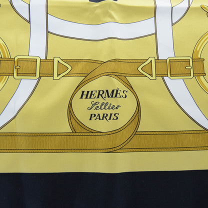 Hermes Silk Eperon D Or Scarf 90 Black Gold 2 of 4