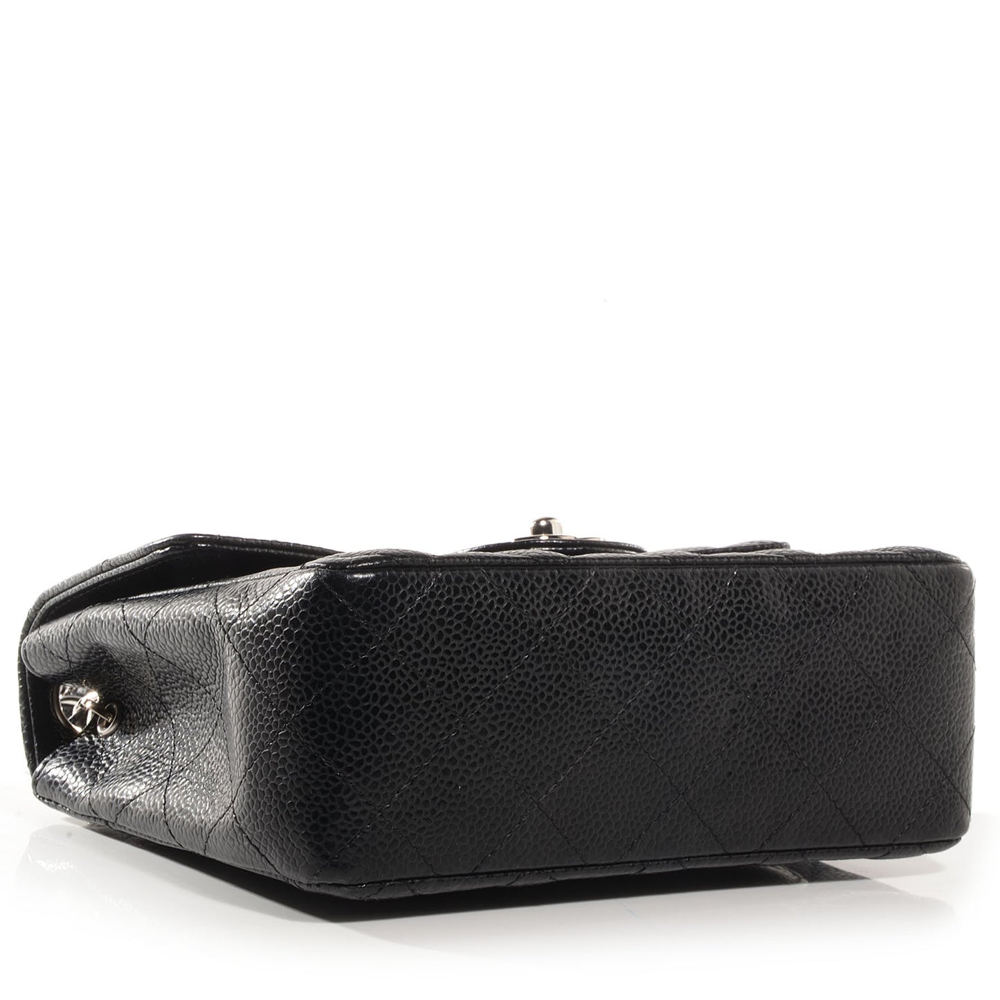 Caviar Quilted Mini Square Flap Bag Black