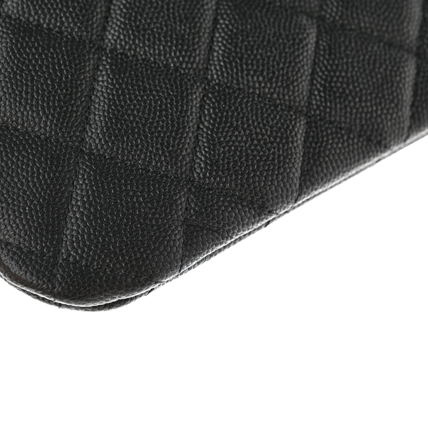 Chanel Caviar Quilted Mademoiselle Vintage Large Zip Pouch Black 8 of 11