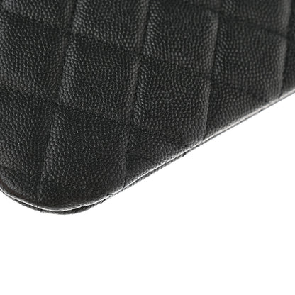 Chanel Caviar Quilted Mademoiselle Vintage Large Zip Pouch Black 8 of 11