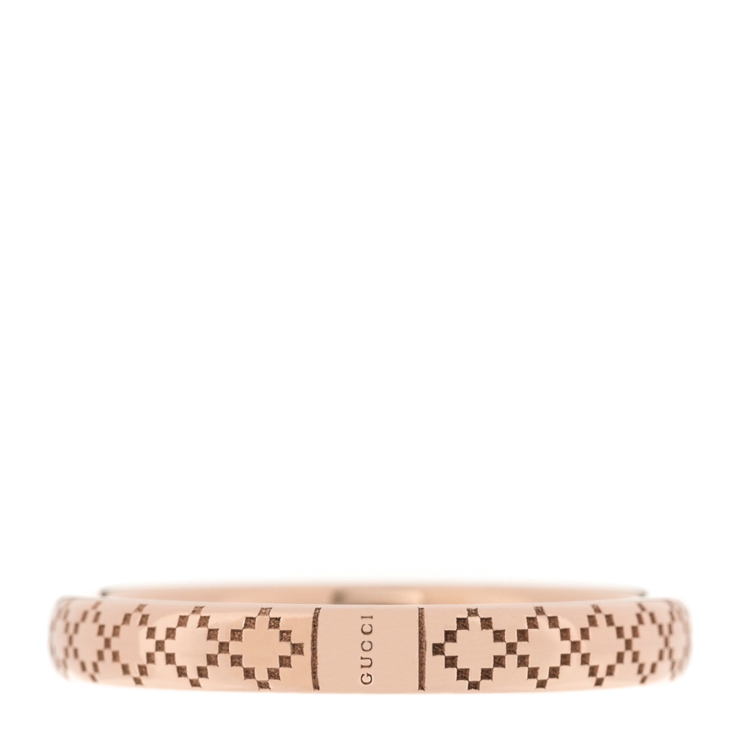 Gucci 18K Rose Gold Diamantissima Band Ring 50 5.25 3 of 5