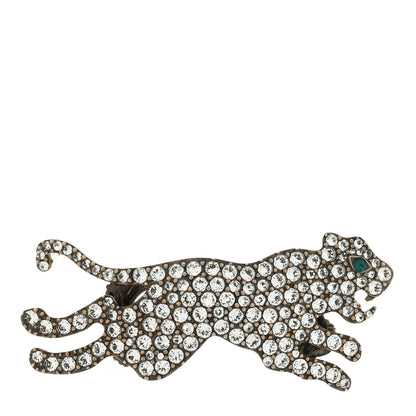 Gucci Crystal Tiger Multi-Finger Ring M Aged Gold Emerald 1 of 4