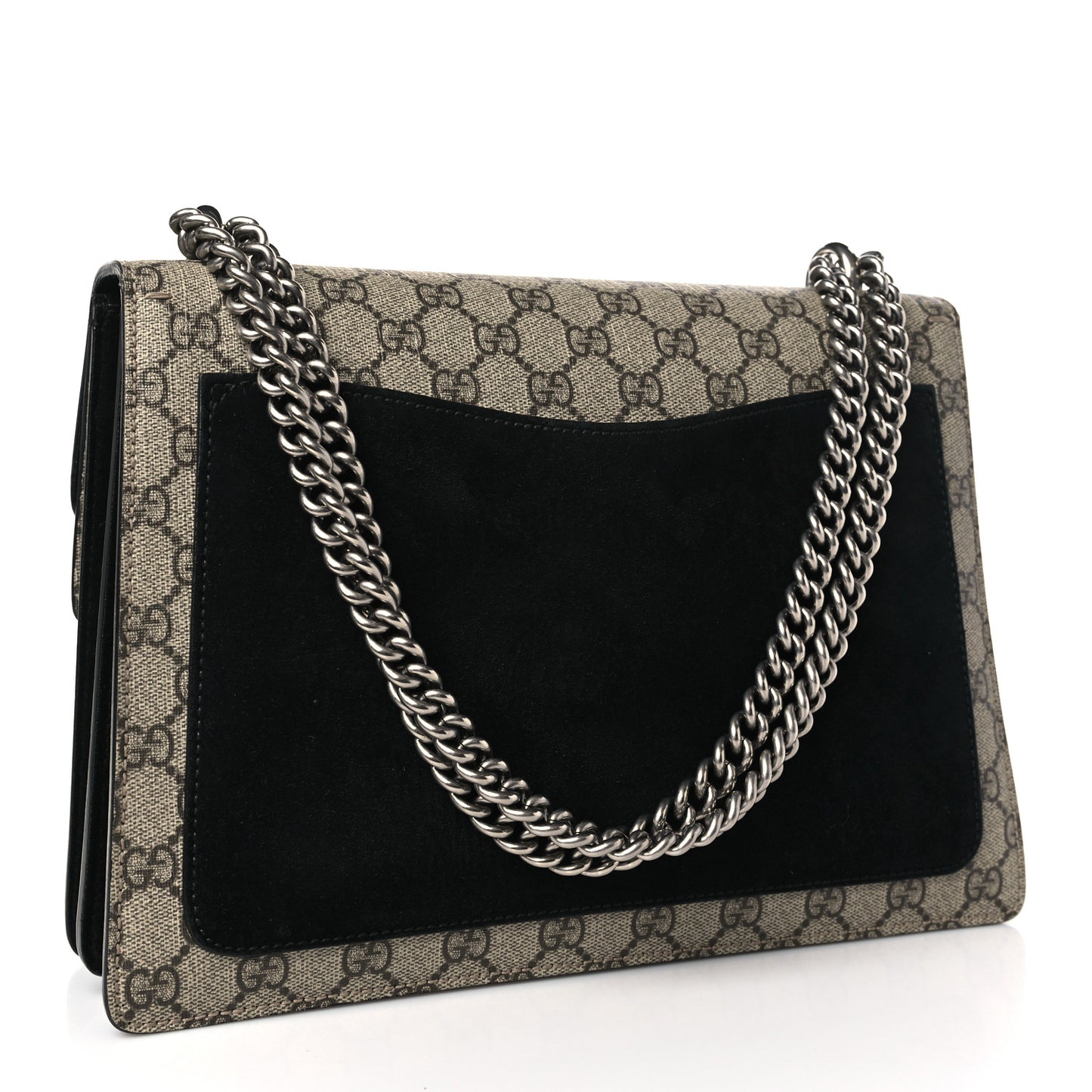 GG Supreme Monogram Medium Dionysus Shoulder Bag Black