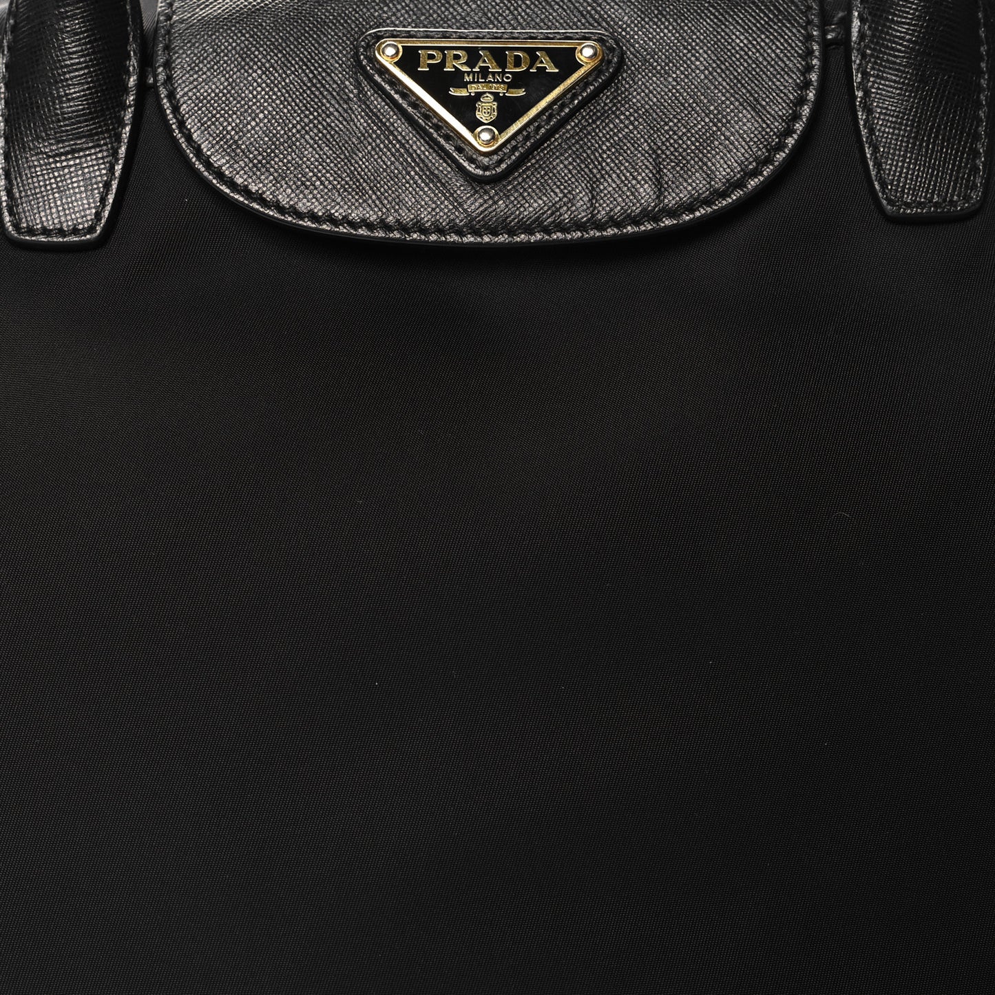 Tessuto Nylon Saffiano Tote Black