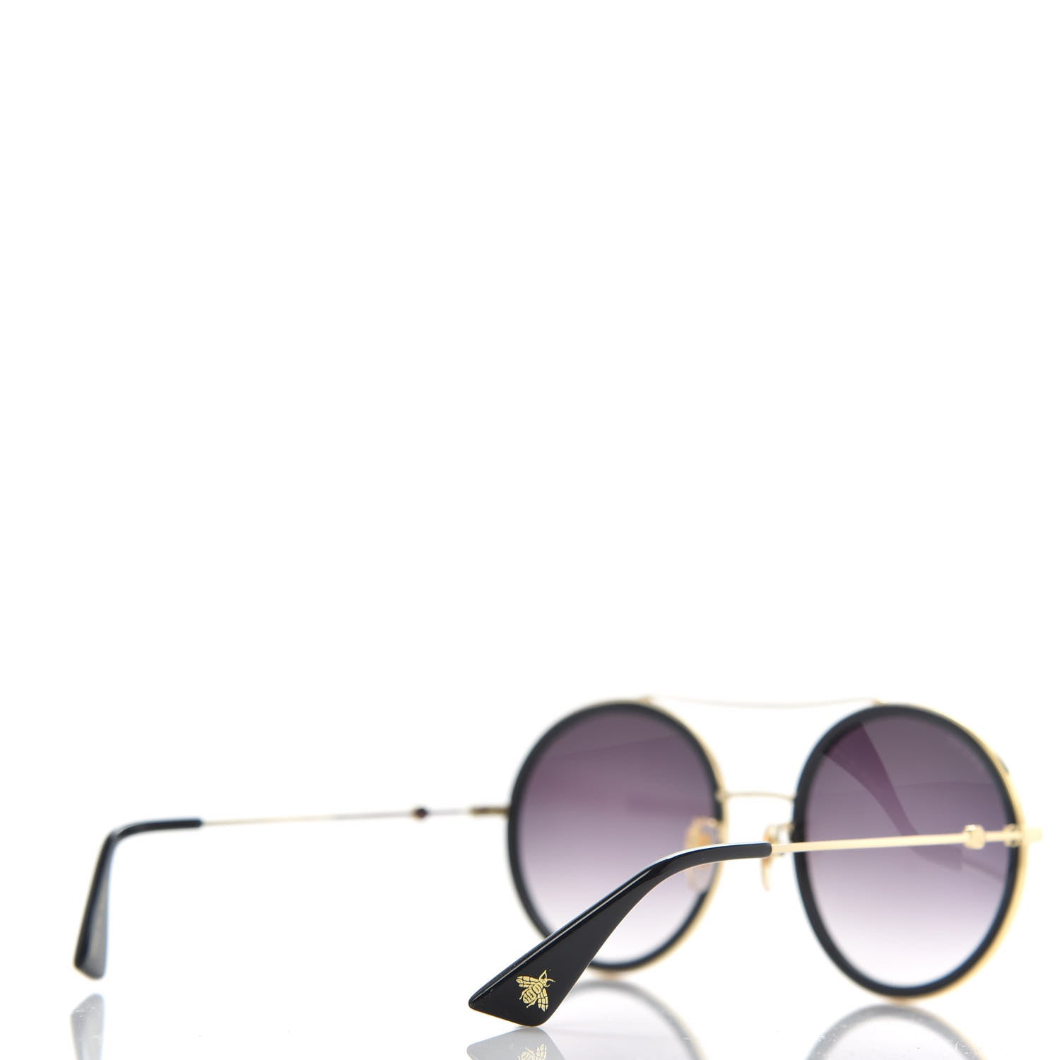 Gucci Metal Round Frame Sunglasses GG0061S Black 4 of 8