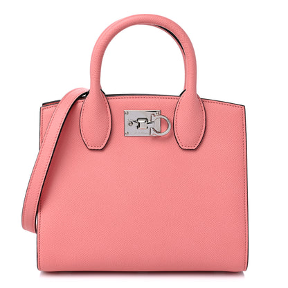 Salvatore Ferragamo Calfskin Small Studio Box Bag Corallo 1 of 9
