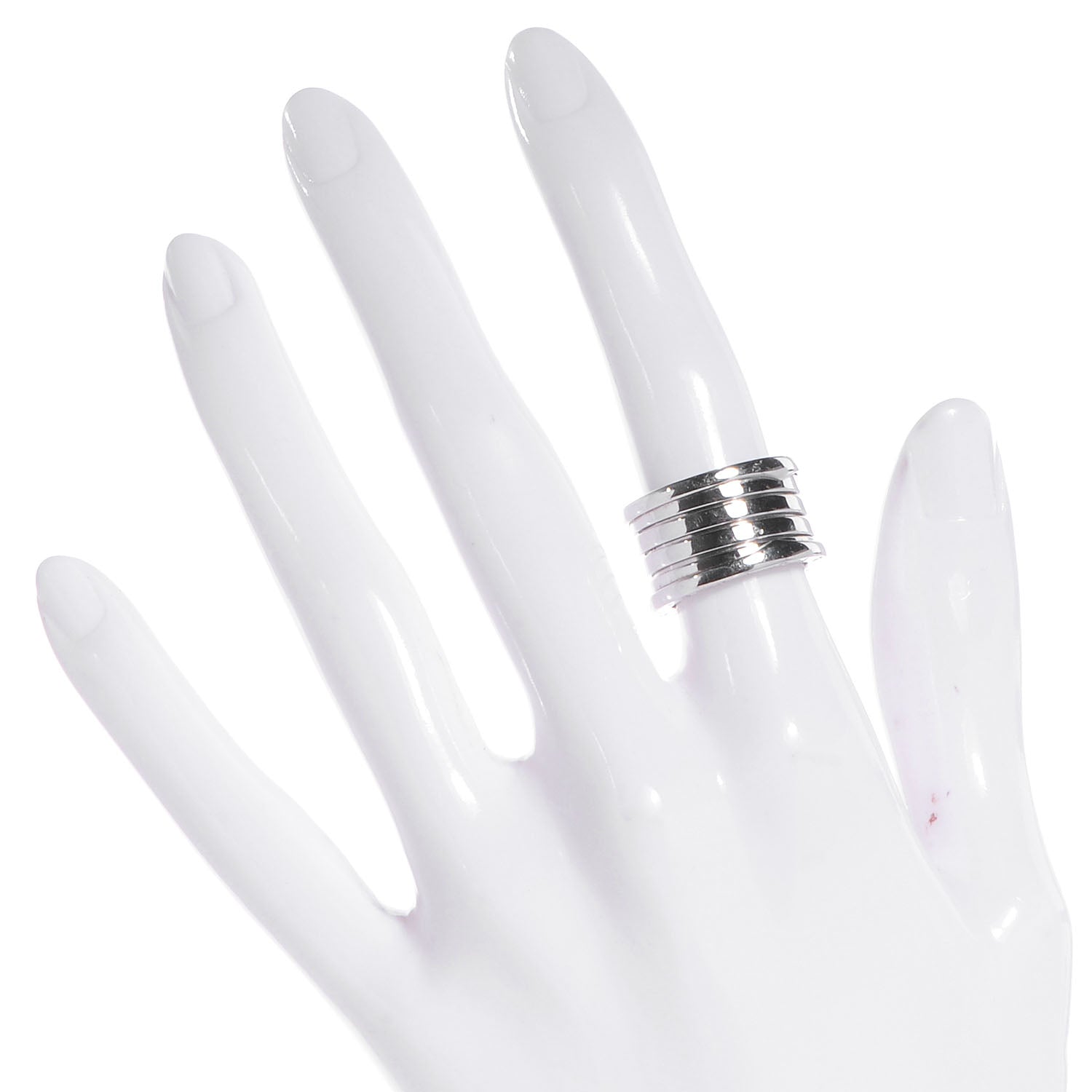 Bulgari 18K White Gold B.Zero1 Four-Band Ring 50 5.5 2 of 4