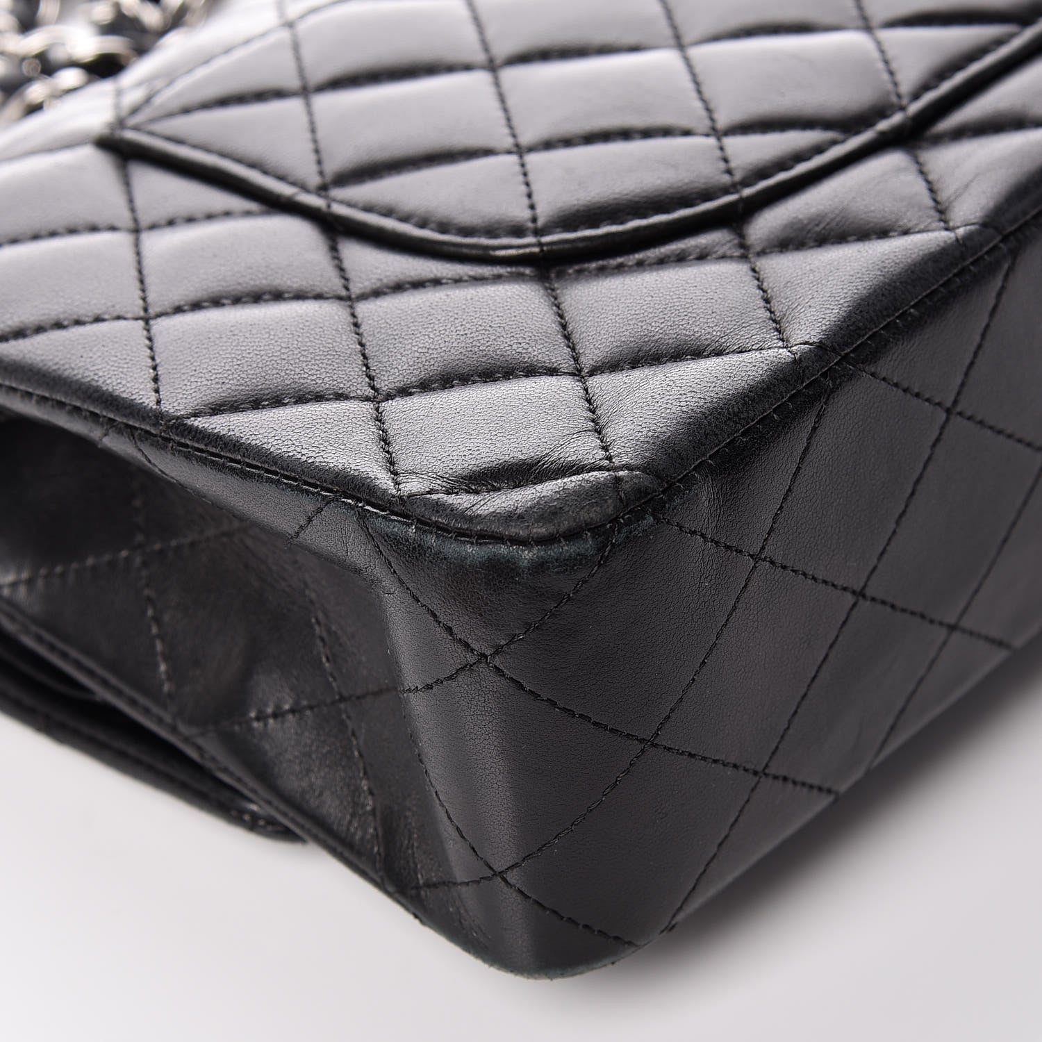 Chanel Lambskin Quilted Medium Double Flap Bag Black 13 of 27