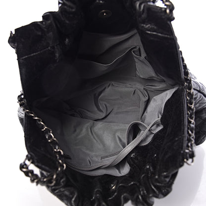 Chanel Distressed Glazed Caviar Quilted Large Elastic Tote Black 5 of 10