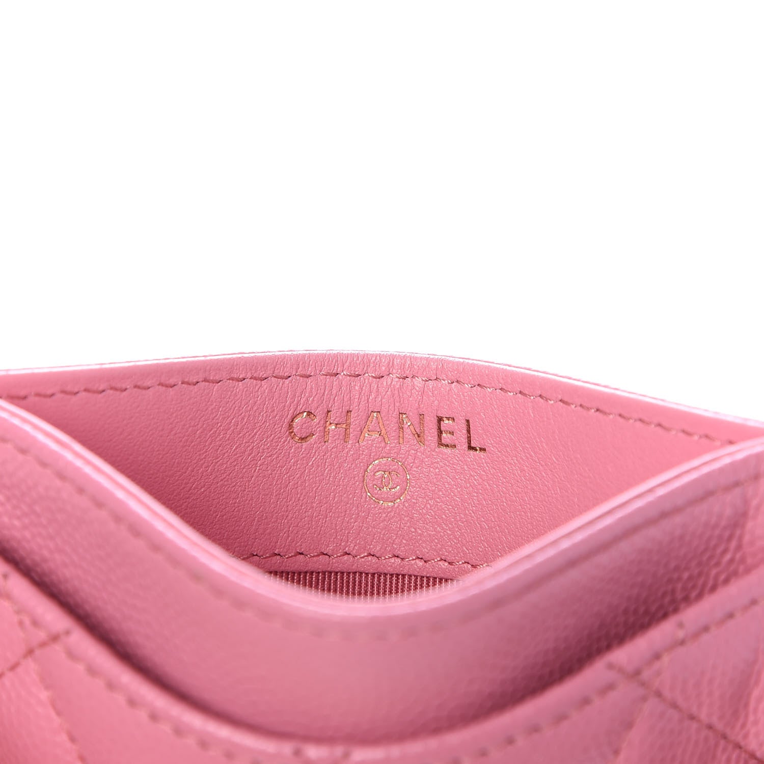 Chanel Caviar Quilted Card Holder Pink 6 of 9