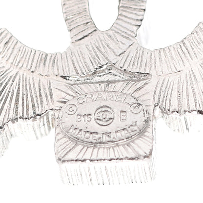Chanel Swarovski Crystal CC Earrings Silver 4 of 4