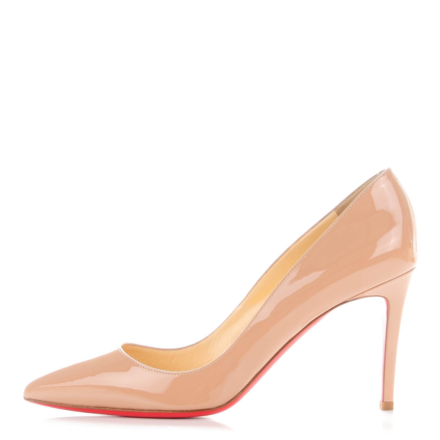 Christian Louboutin Patent Pigalle 85 Pumps 39.5 Nude 1 of 8
