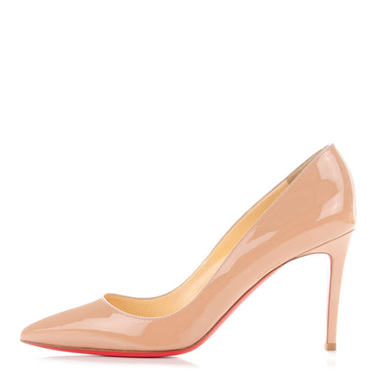 Christian Louboutin Patent Pigalle 85 Pumps 39.5 Nude 1 of 8
