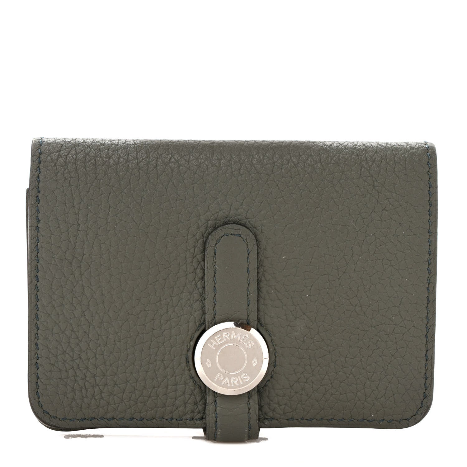 Hermes Togo Dogon Card Case Vert De Gris 1 of 6