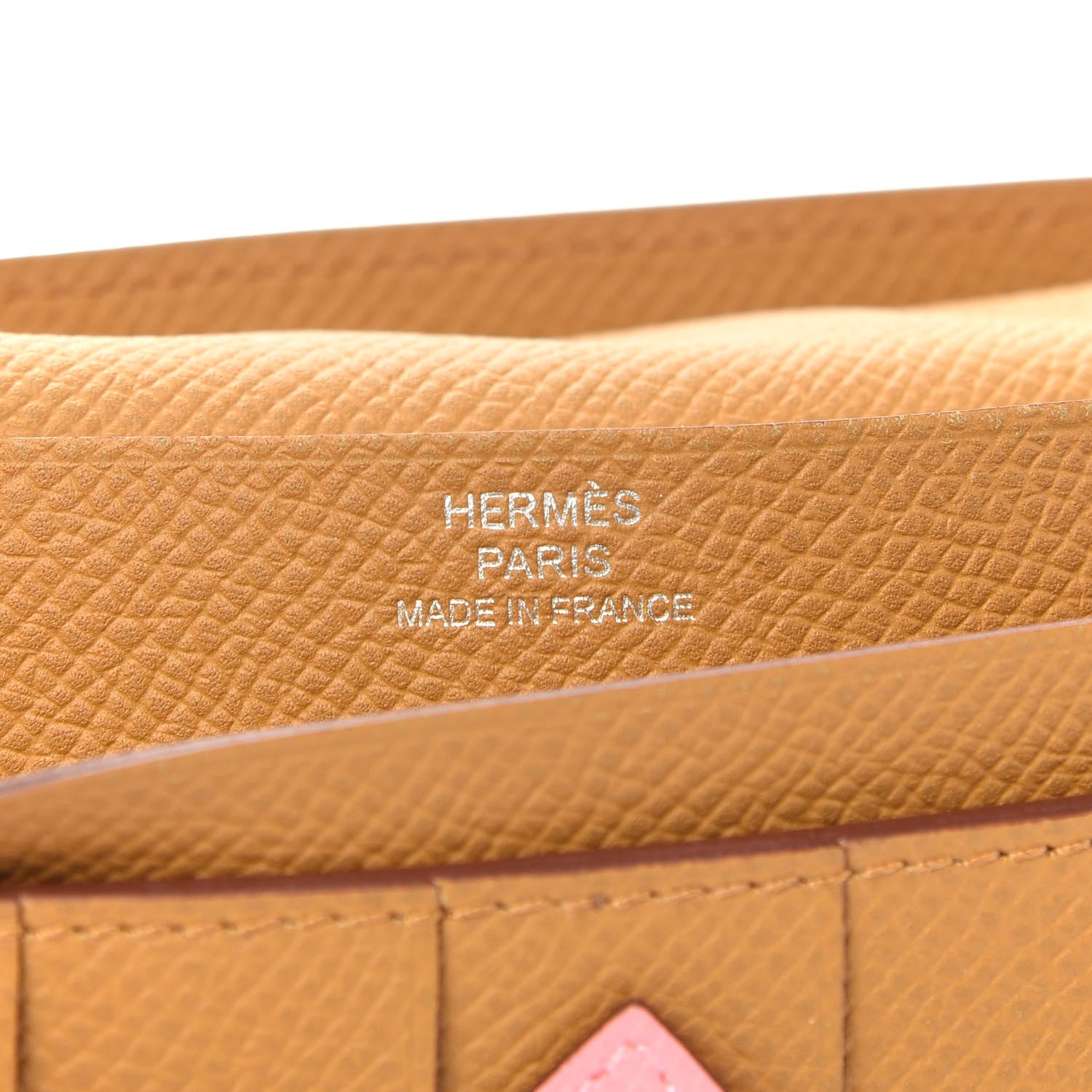 Hermes Epsom Bearn Verso Gusset Wallet Rose Confetti Sesame 6 of 7