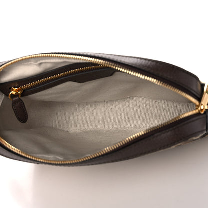 Gucci Monogram Jumbo GG Textured Dollar Calfskin Web Messenger Shoulder Bag Camel Ebony New Acero 5 of 11