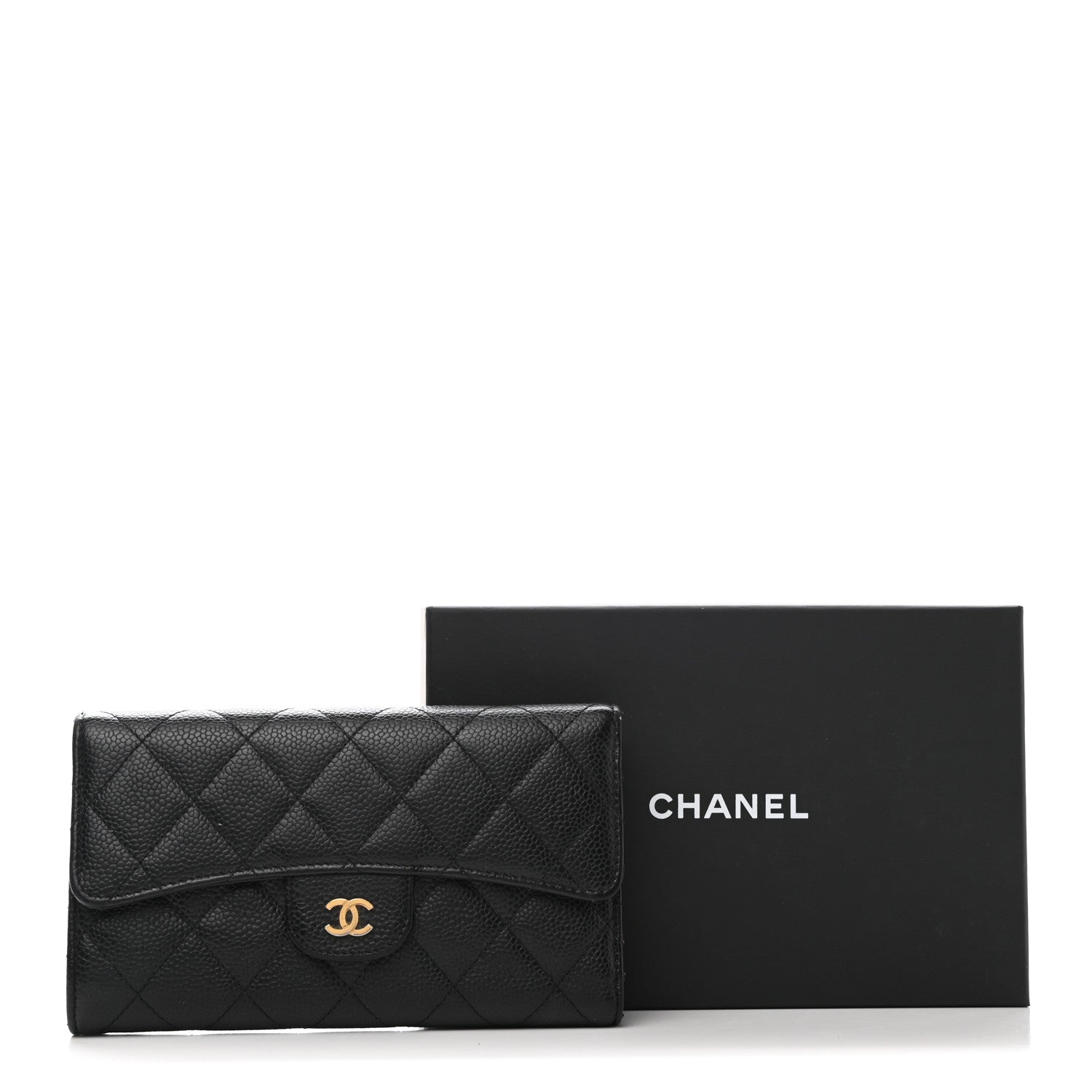 Chanel Caviar Quilted Large Flap Wallet Black 10 of 10