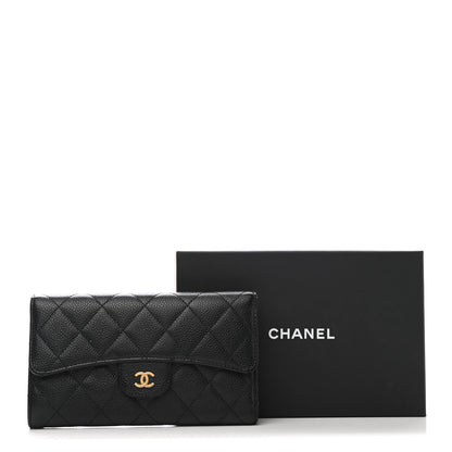 Chanel Caviar Quilted Large Flap Wallet Black 10 of 10