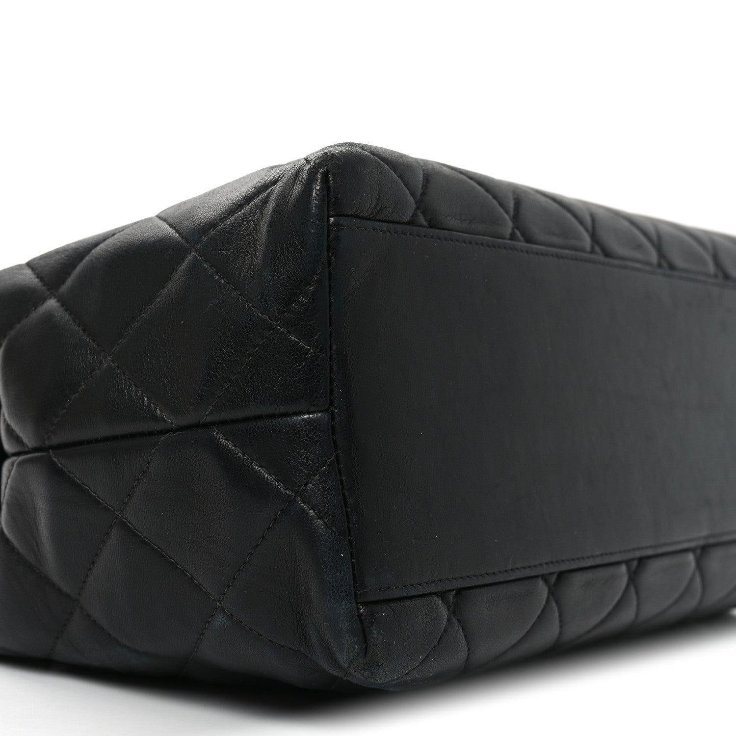 Chanel Lambskin Quilted Small Shopping Tote Black 9 of 10
