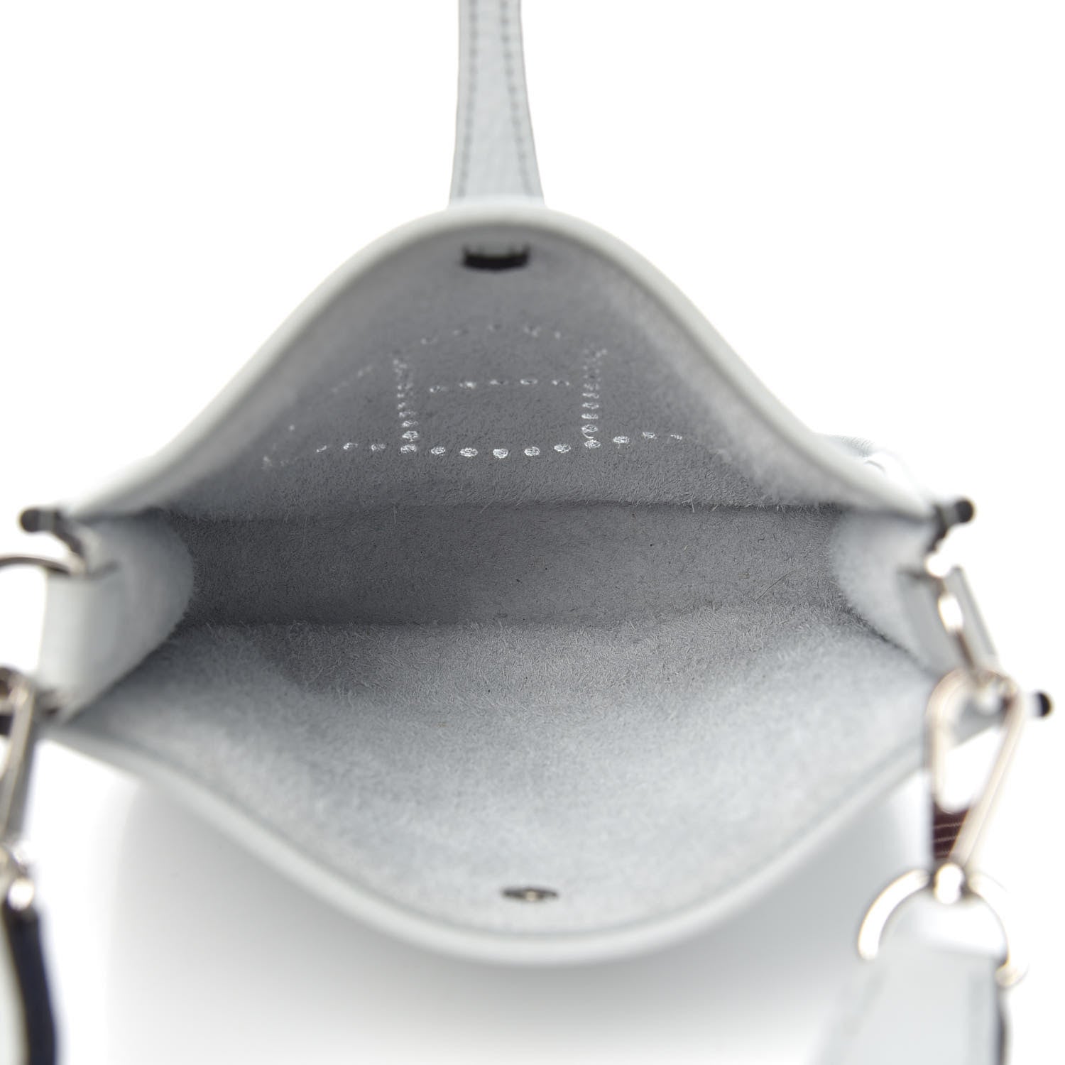 Hermes Taurillon Clemence Amazone Evelyne TPM Bleu Pale Indigo 5 of 10