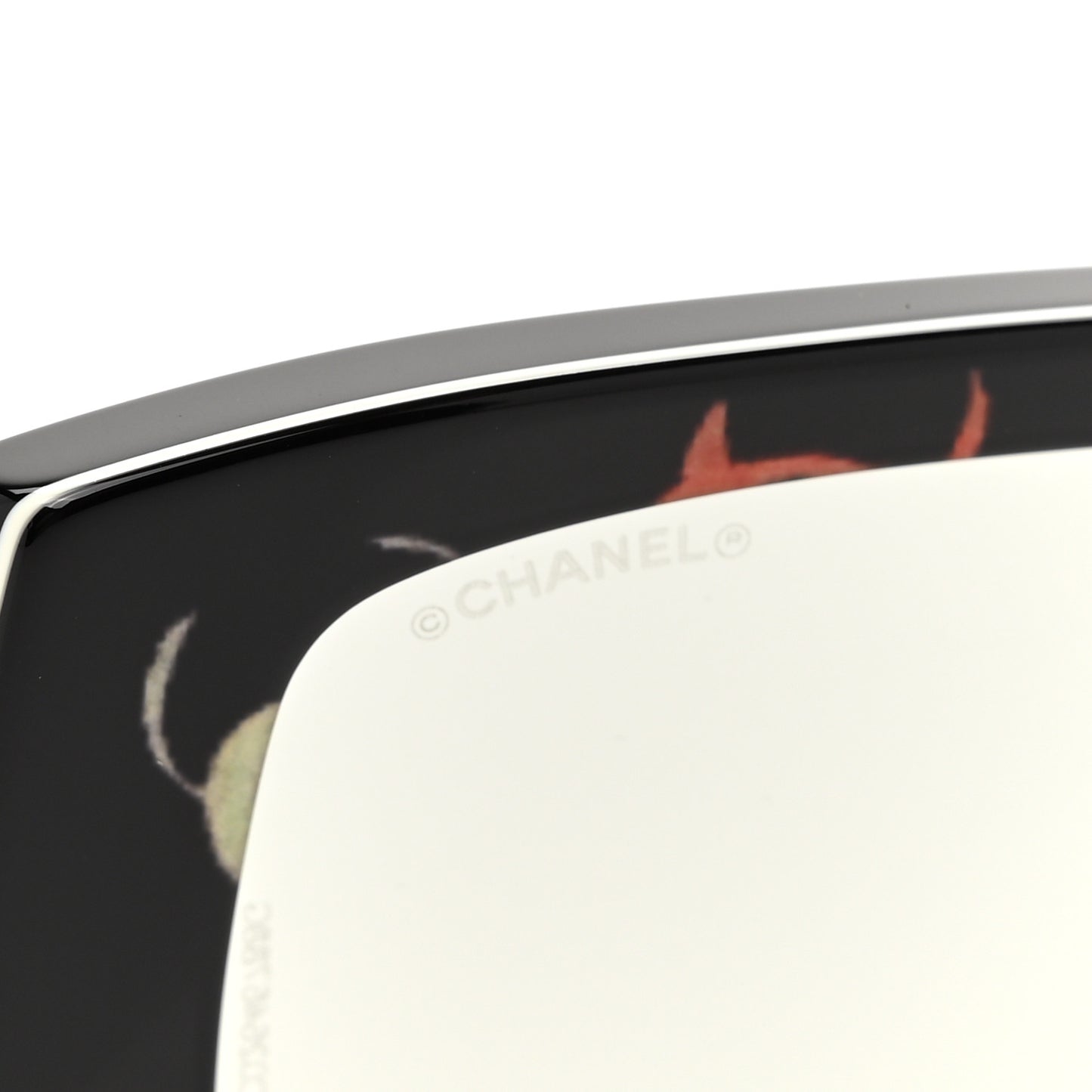 Acetate CC Logo Square Sunglasses 71628 Black Multicolor