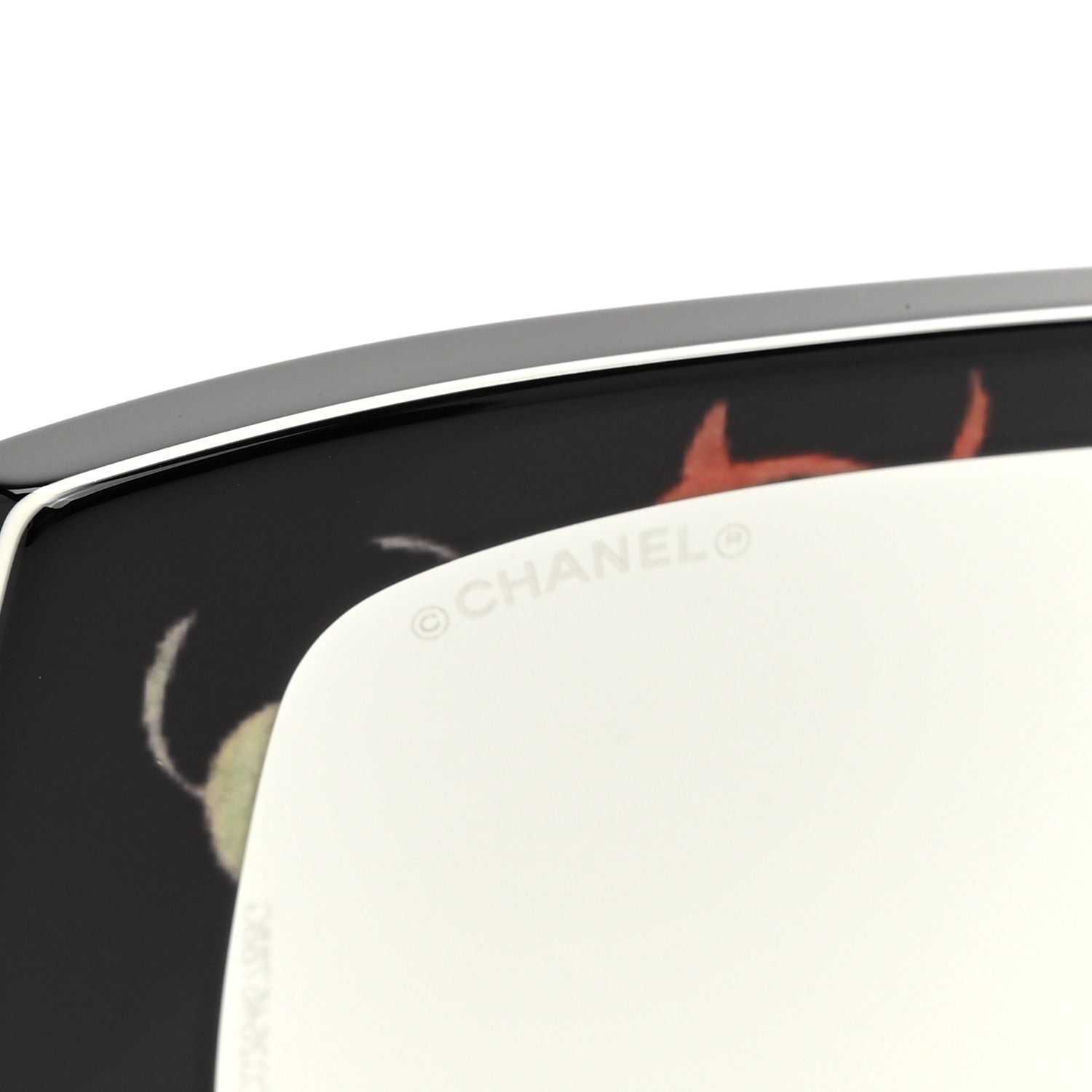 Chanel Acetate CC Logo Square Sunglasses 71628 Black Multicolor 7 of 8