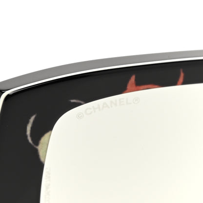 Chanel Acetate CC Logo Square Sunglasses 71628 Black Multicolor 7 of 8