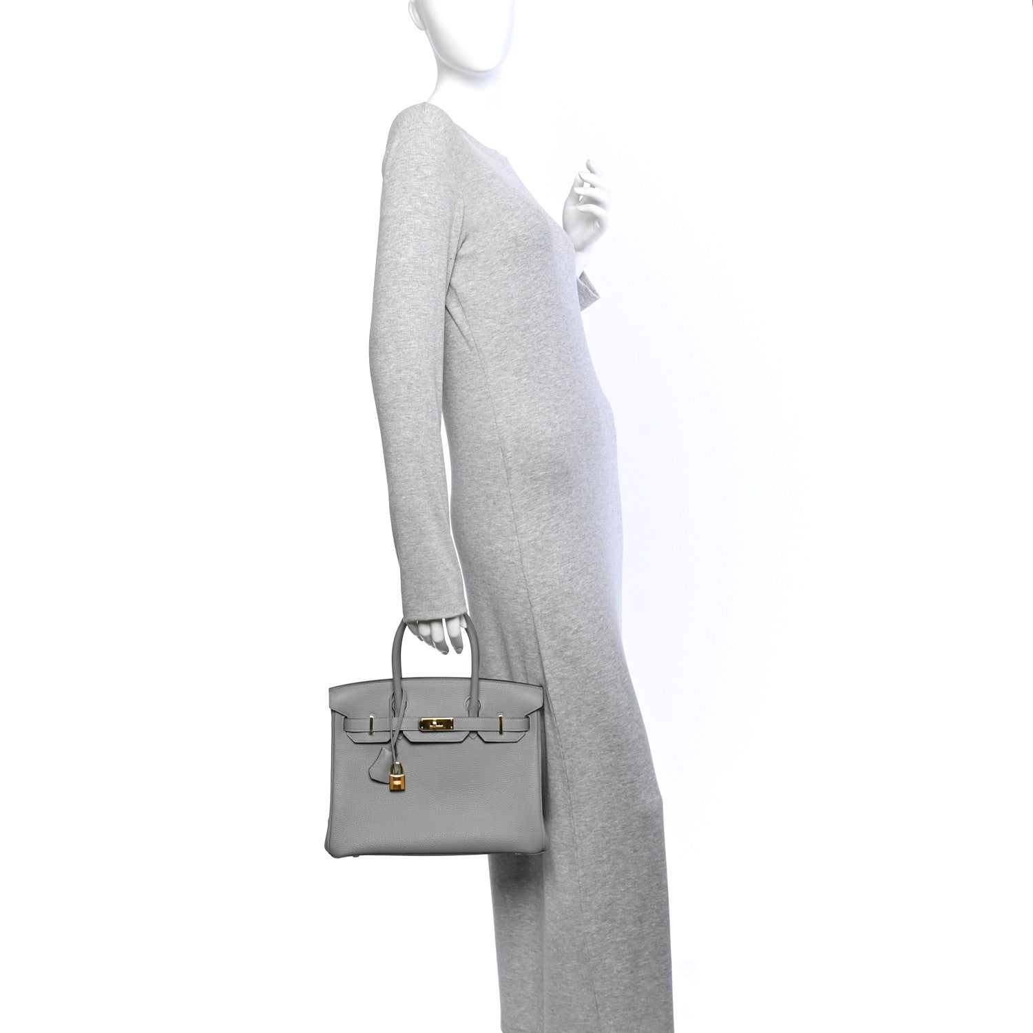 Hermes Togo Birkin 30 Gris Mouette 2 of 10