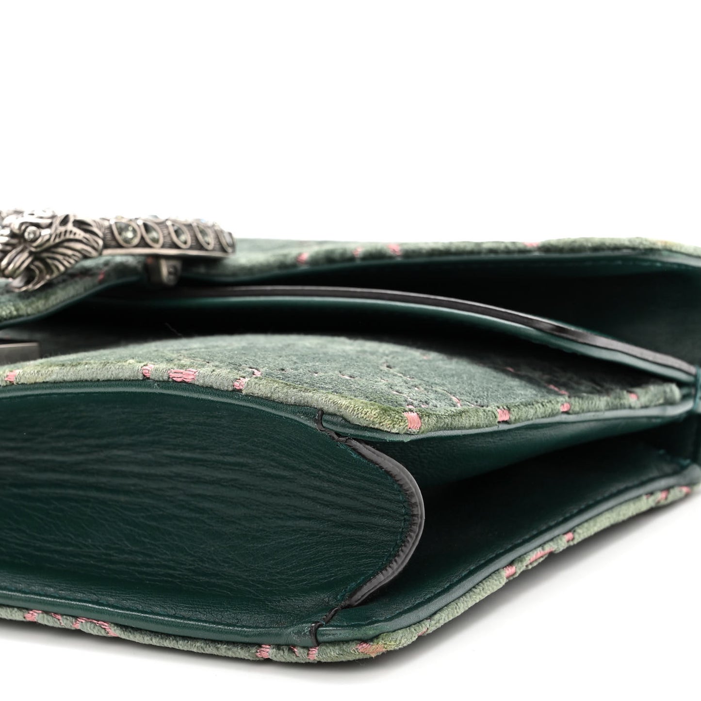 Velvet Moon Calfskin Crystal GG Monogram Small Dionysus Shoulder Bag Avio Dusty Pink Black Diamond