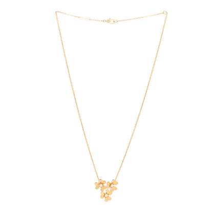Van Cleef & Arpels 18K Yellow Gold Diamond Mini Frivole 3 Flowers Pendant Necklace 3 of 6
