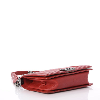 Chanel Caviar Quilted Medium Boy Flap Red 6 of 12
