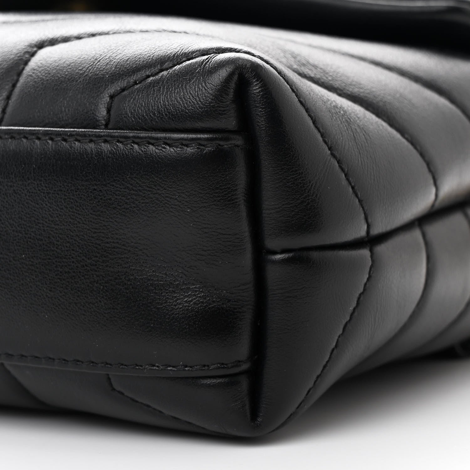 Saint Laurent Calfskin Y Quilted Monogram Toy Loulou Crossbody Bag Black 11 of 11