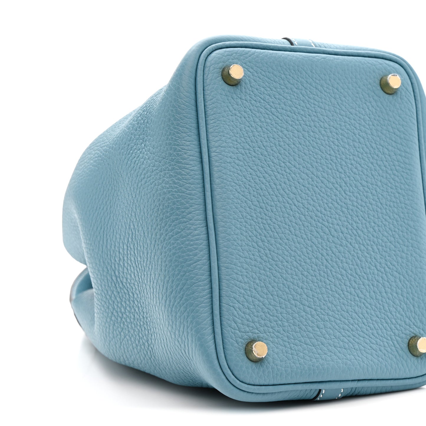 Taurillon Clemence Picotin Lock 18 PM New Blue Jean