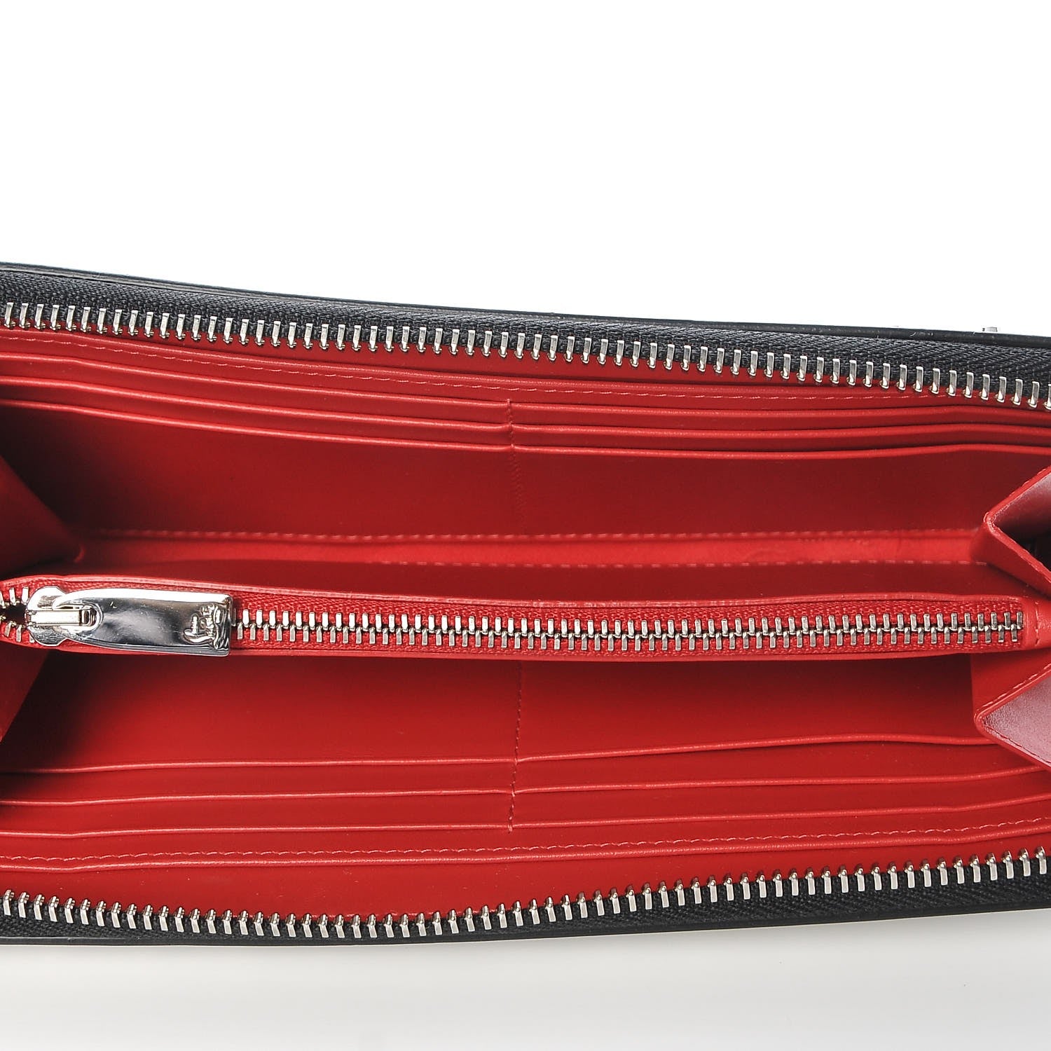 Christian Louboutin Metallic Specchio Panettone Spiked Zip Around Wallet Silver 5 of 9